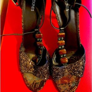 DUNES DARK BROWN HEEL SANDALS (BRAZILIANS)